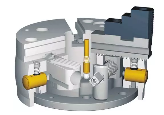 SCHUNK雄克剎車盤產(chǎn)品主要是種類繁多，已一個年產(chǎn)1000W片的企業(yè)，通常剎車盤型號在上千種。每次加工不同產(chǎn)品需要進行卡爪的換爪。